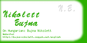 nikolett bujna business card